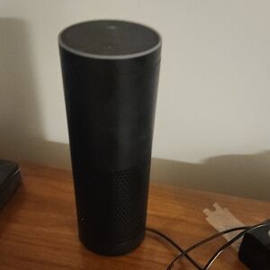 Black Cylindrical Smart Speaker - Alexa